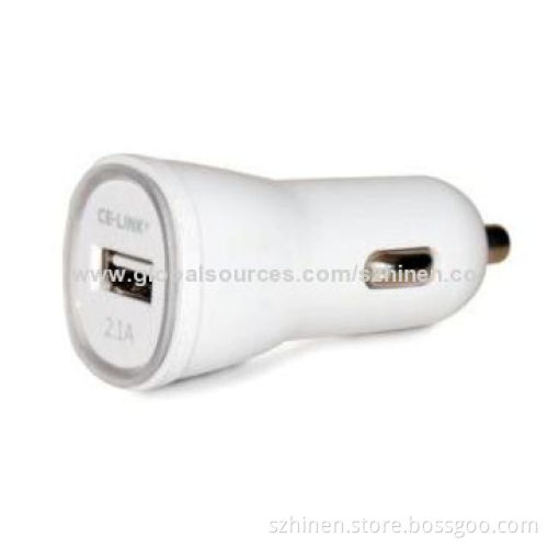 Car Charger with 5V/2.1A Output, Convenient to Use